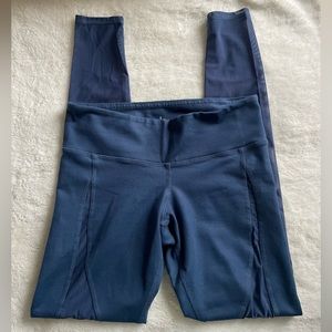 Alo Yoga Navy Blue Sheer Mesh Motion Leggings